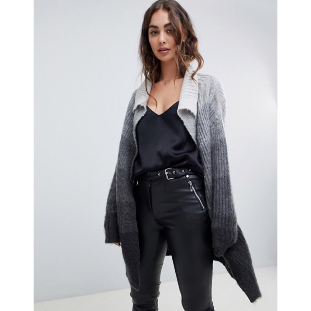 ASOS Religion Fluffy Gradient Knit Cardigan